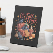 Crow It's Fall Y'all Pumpkins Herbst Hallowee Sockelschild (In SItu)