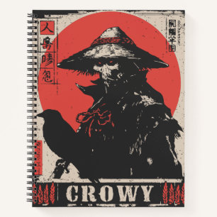 Crow   Japanisch Inspiriert Folklore Notizblock