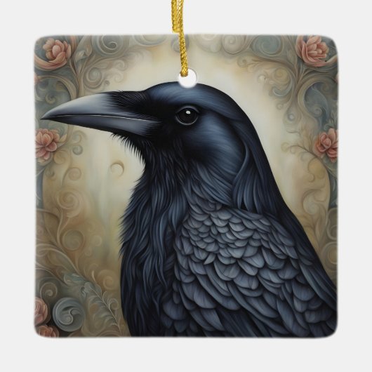 Crow Keramikornament (Vorderseite)