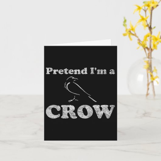 Crow-Kostüm Halloween, so tun, als wäre ich ein Cr Karte (Gelbe Blume)