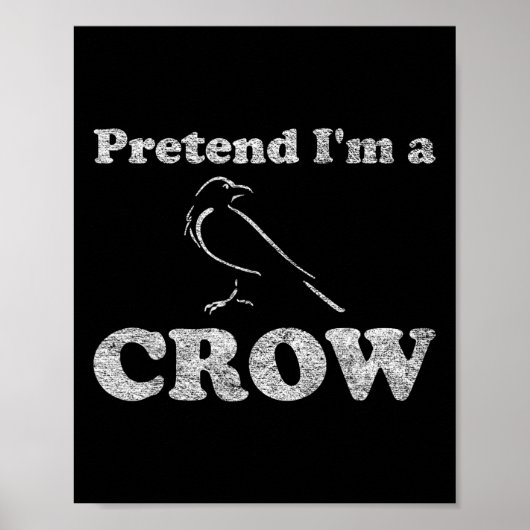 Crow-Kostüm Halloween, so tun, als wäre ich ein Cr Poster (Vorne)