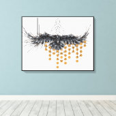 Crow Leinwanddruck (Insitu (Holzboden))