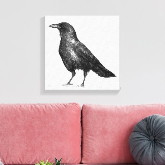 Crow Leinwanddruck (Insitu (Wohnzimmer))