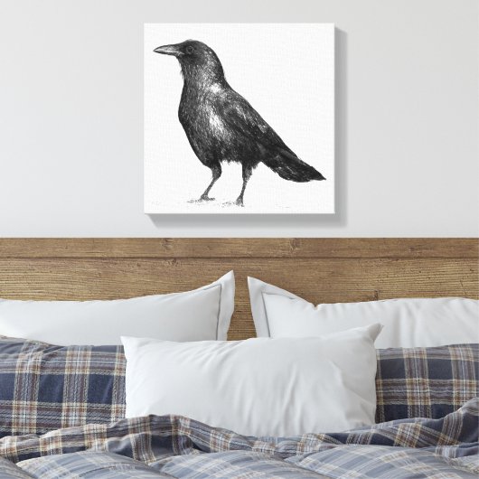 Crow Leinwanddruck (Insitu (Schlafzimmer))