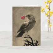 Crow-Liebe-Blindkarte Karte (Gelbe Blume)