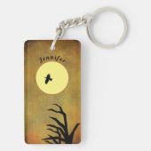 Crow-Liebe Doppelseitiger, benutzerdefinierbarer S Schlüsselanhänger (Rückseite)