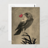 Crow-Liebe-leere Postkarte (Vorne/Hinten)