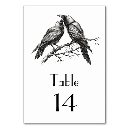 Crow-Liebesskizze Tischnummer (Rückseite)