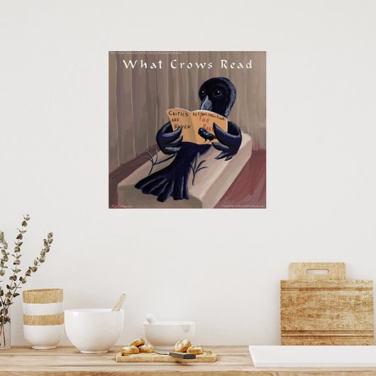 Crow liest das Raven Rick London Poster (Küche)