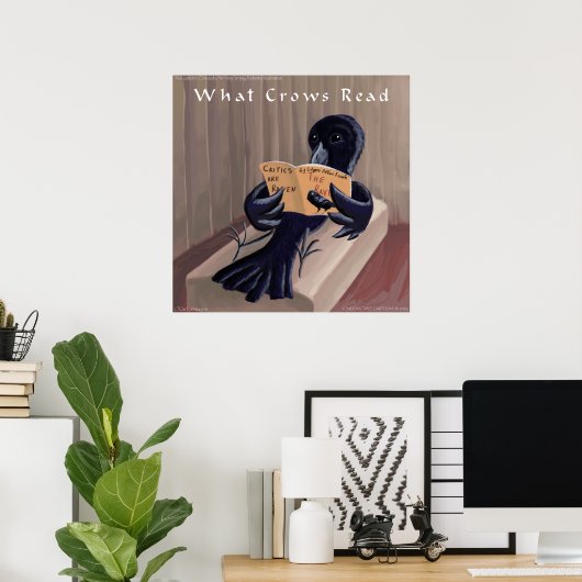 Crow liest das Raven Rick London Poster (Heimbüro)