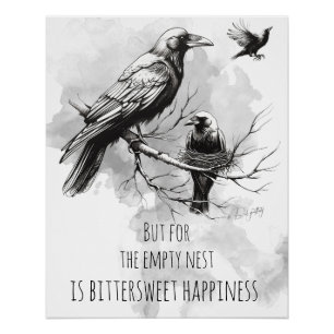 Crow Lover Empty Nest Poster