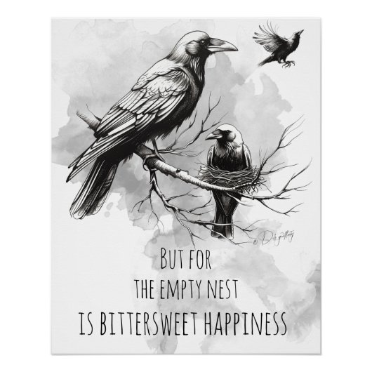 Crow Lover Empty Nest Poster (Vorderseite)