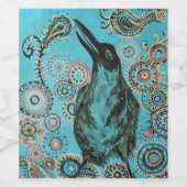 Crow-Malerei Weinetikett (Einzelnes Label)