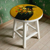 Crow mit Blume Gewindepapier für Dekoupage Seidenpapier