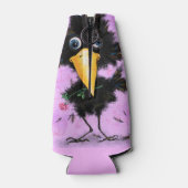 Crow mit Rose Flasche Cooler Spaß Flaschenkühler (Rückseite)