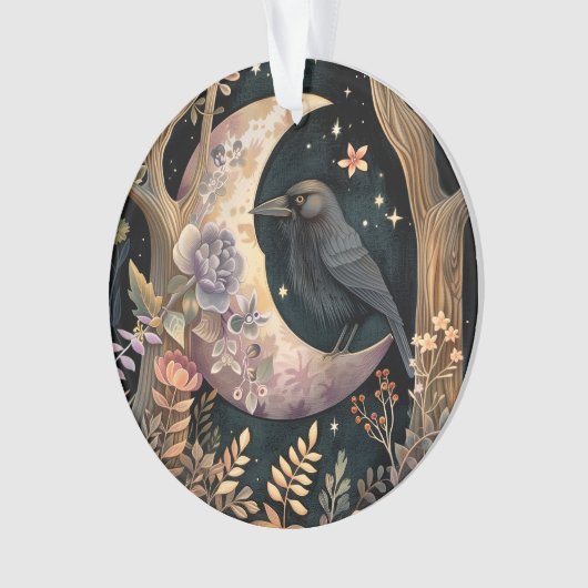 Crow Moon Acrylic Ornament (Vorderseite)