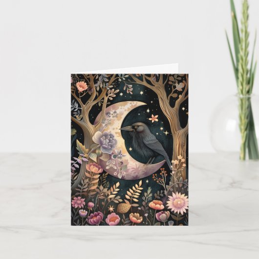 Crow Moon Blank All-Occasion Cards Dankeskarte (Vorderseite)