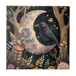 Crow Moon Keramik Tile Fliese