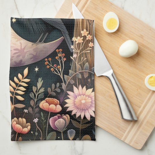 Crow Moon Küchentücher (Viertel Falte)