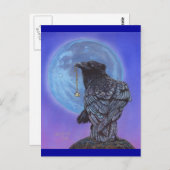 Crow Moon Postkarte (Vorne/Hinten)