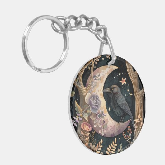 Crow Moon Schlüsselanhänger (Vorderseite links)