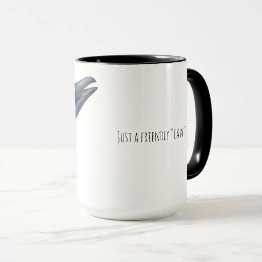 Crow Mug with Personalization Tasse (VorderseiteRechts)