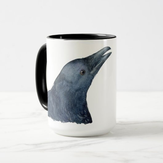 Crow Mug with Personalization Tasse (Vorderseite Links)