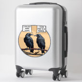 Crow Murder Funny Comic Aufkleber (Koffer)