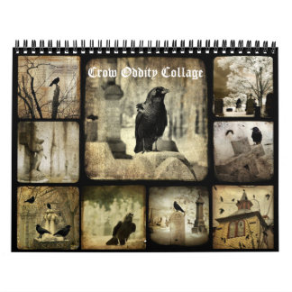 Crow Oddity Collage Calendar Kalender