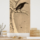 Crow on a Snowy Branch by Ohara Koson Poster (Küche)