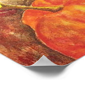 Crow on Pumpkin Poster von Liz Revit (Ecke)