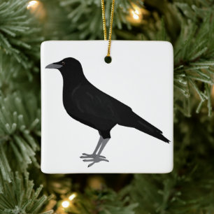 Crow-Ornament essen Keramikornament