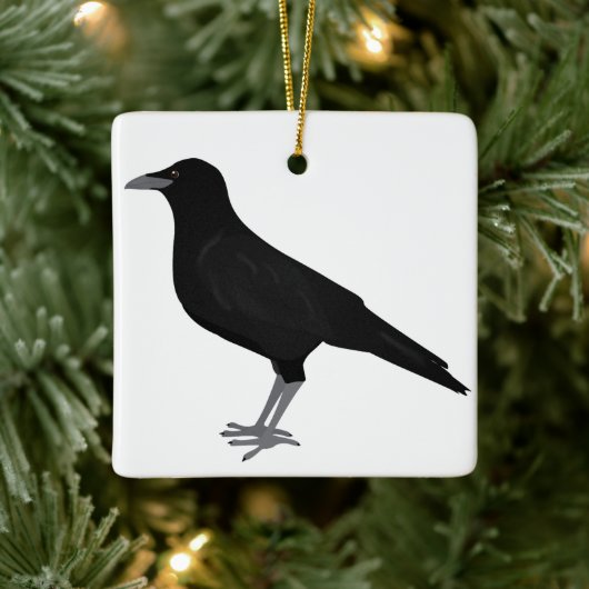 Crow-Ornament essen Keramikornament (Baum)