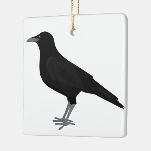 Crow-Ornament essen Keramikornament (Links)
