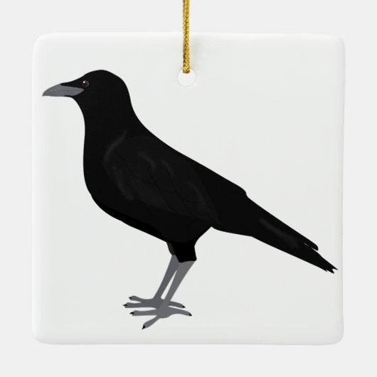 Crow-Ornament essen Keramikornament (Rückseite)