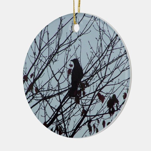 Crow-Ornament Keramikornament (Links)