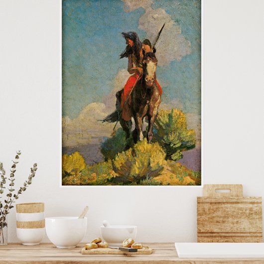 Crow Outlier von William Herbert Dunton Poster (Küche)