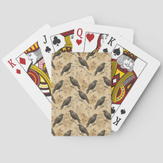 Crow Pattern Poker Cards - Vintage Style Spielkarten