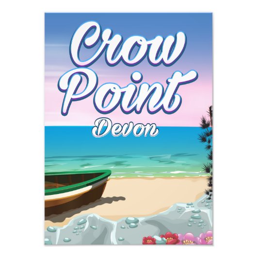 Crow Point, Devon Travel Poster (Vorne)