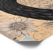 Crow Portrait Abstrakte Malerei Poster (Ecke)