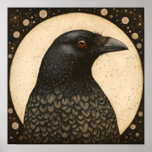 Crow Portrait Abstrakte Malerei