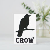 Crow Postkarte (Stehend Vorderseite)