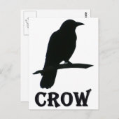 Crow Postkarte (Vorne/Hinten)