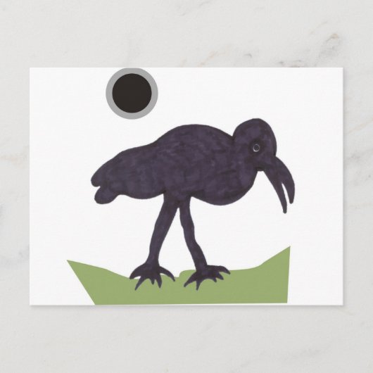 Crow Postkarte (Vorderseite)