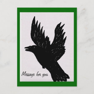 Crow Postkarte