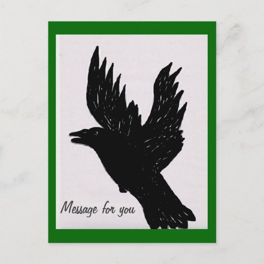 Crow Postkarte (Vorderseite)