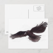 Crow Postkarte (Vorne/Hinten)