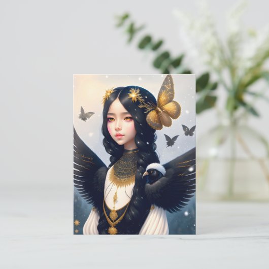 Crow Princess, Postüberquerung Postkarte (Stehend Vorderseite)