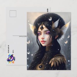 Crow Princess, Postüberquerung Postkarte