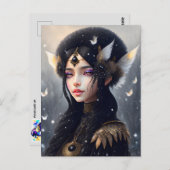 Crow Princess, Postüberquerung Postkarte (Vorne/Hinten)